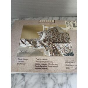 Vintage Caress Twin Flat Sheet Ashlee  Percale NEW USA 39 X 76 in